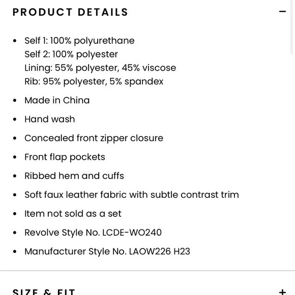 L’Academie - Bo Faux Leather Jacket in Brown, S - Picture 8 of 10